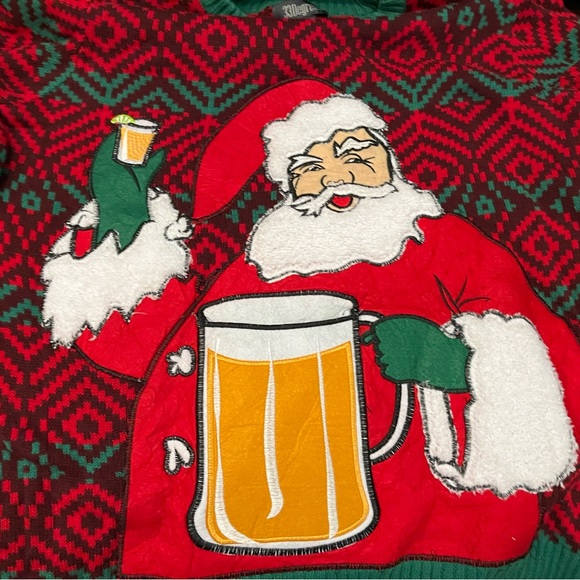 Ugly Christmas Sweater with Santa - Picture 2 of 5